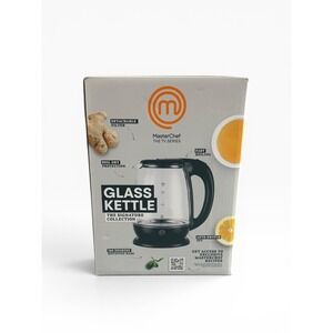 MASTERCHEF Glass Electric Kettle 1.8L Fast Boil 360 Base Auto Shutoff NEW